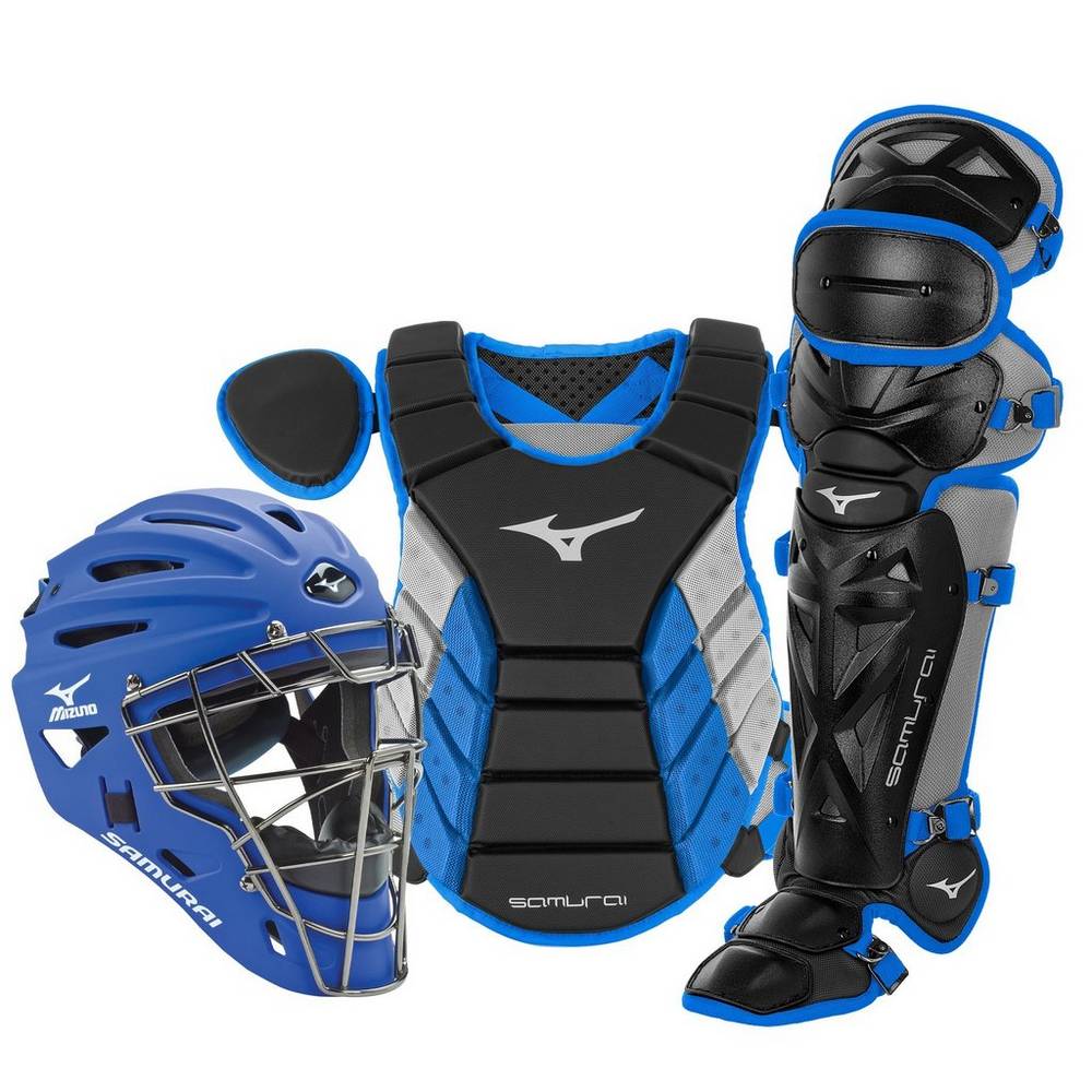 Panske Catchers Gear Mizuno Samurai Adult 15" Boxed Baseball Čierne/Kráľovská Modrá Vypredaj JNWZ183